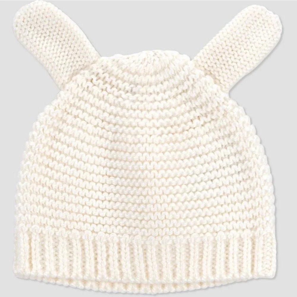Carters‎ Just One You My First Easter Bib and Bunny Ear Knit Beanie Set NWT